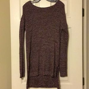 Maroon cotton blend sweater
